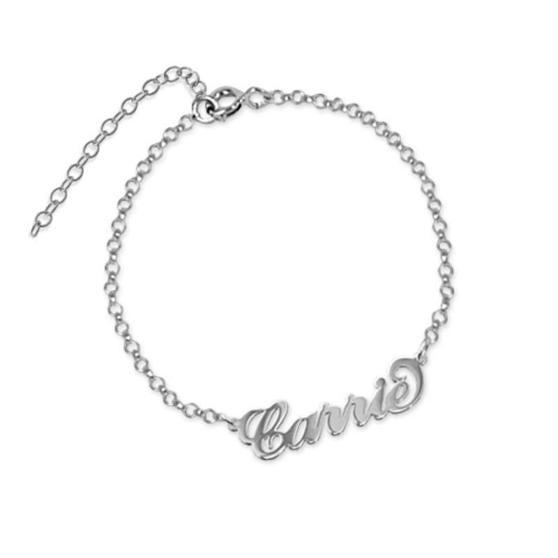 Sterling Silver Carrie Style Name Bracelet-1 product photo