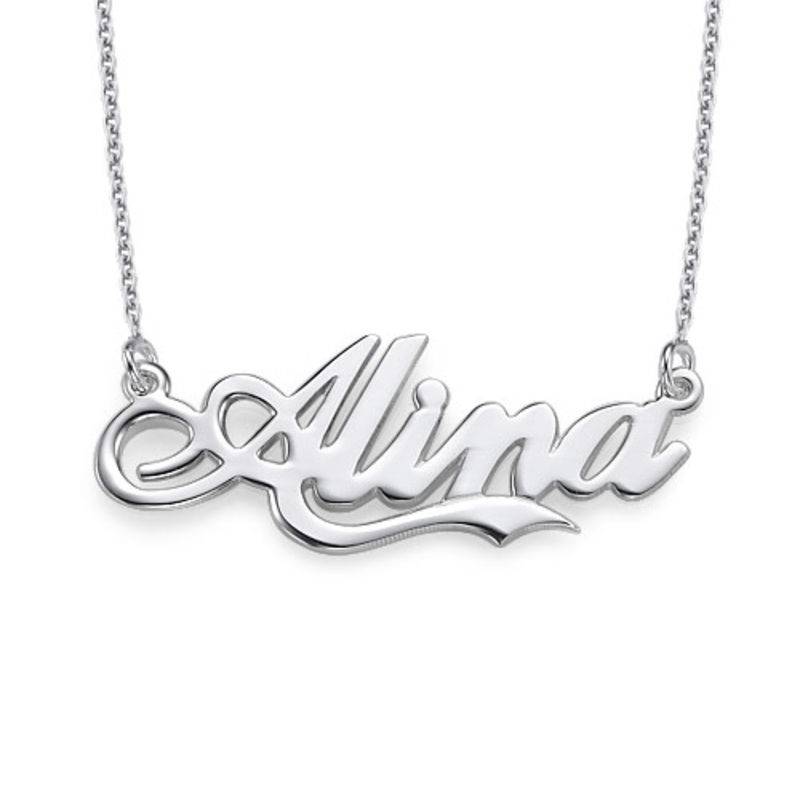 Sterling Silver Inspired by Coca Cola Style Name Necklace-1 product photo