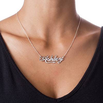 Sterling Silver Inspired by Coca Cola Style Name Necklace-2 product photo