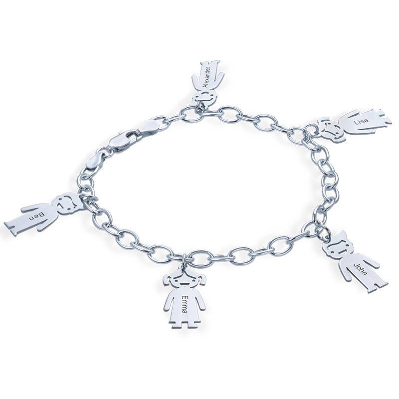 Sterling Silver Engraved Kids Bracelet-1 product photo