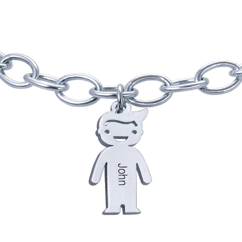 Sterling Silver Engraved Kids Bracelet-3 product photo
