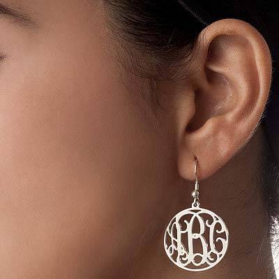 Sterling Silver Monogram Earrings Set-2 product photo