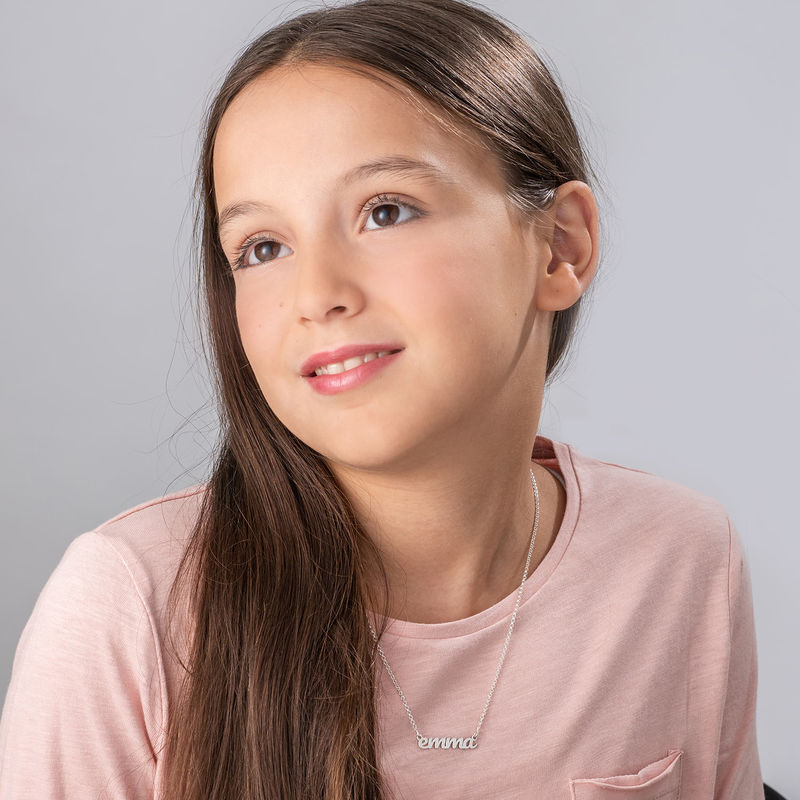 Sterling Silver Signature Name Necklace for Teenagers-3 product photo