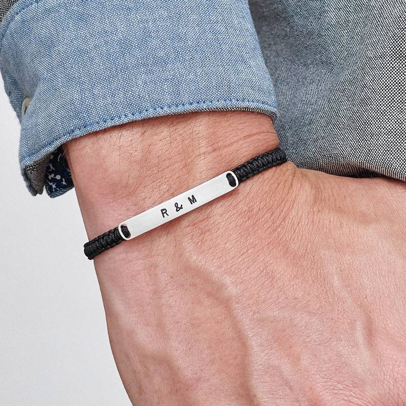 String Engraved Bar Bracelet-3 product photo