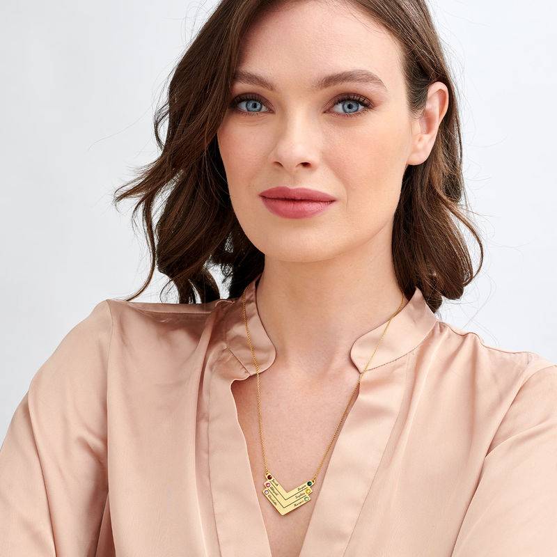 Swarovski Personalized Family Necklace in Gold Plating-4 product photo