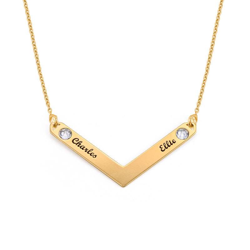 Swarovski Personalized Family Necklace in Gold Plating-1 product photo