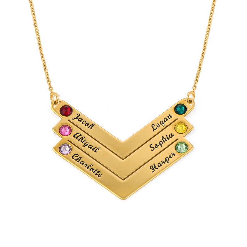 Swarovski Personalized Family Necklace in Gold Plating-2 product photo
