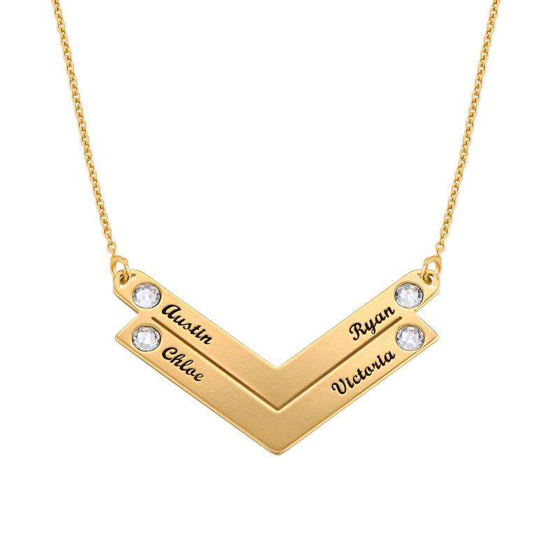 Swarovski Personalized Family Necklace in Gold Plating-3 product photo