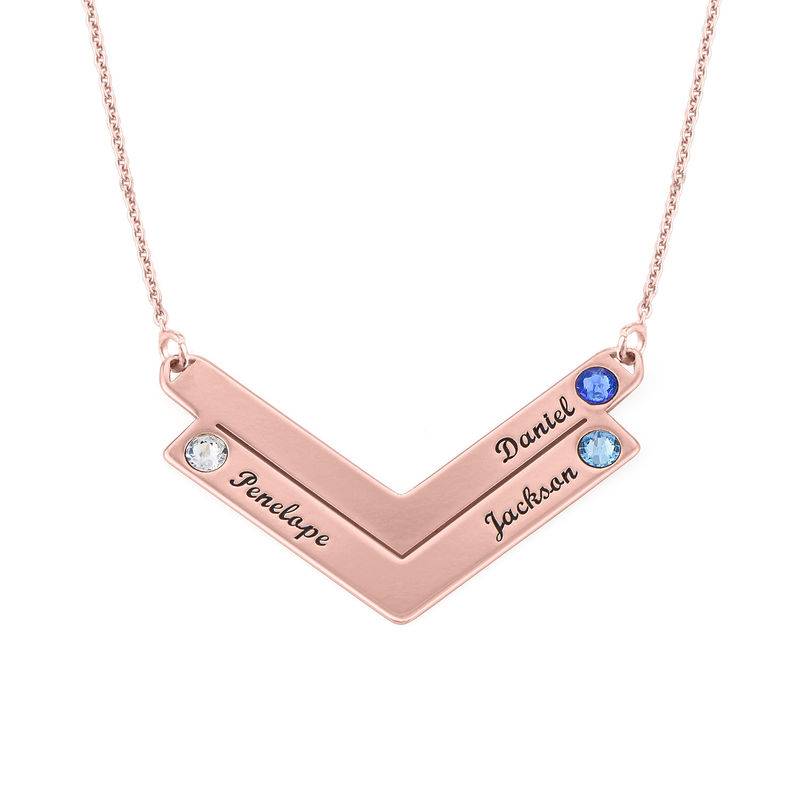 Swarovski Personalized Family Necklace in Rose Gold Plating-1 Swarovski Personalized Family Necklace in Rose Gold Plating-1 product photo