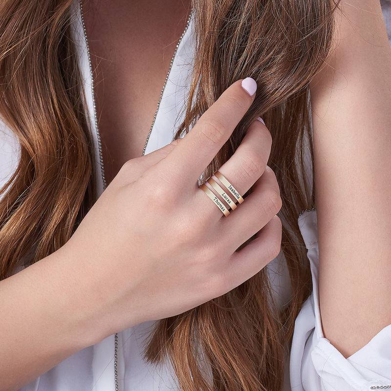 Three Name Ring in 10K Yellow Gold-4 product photo