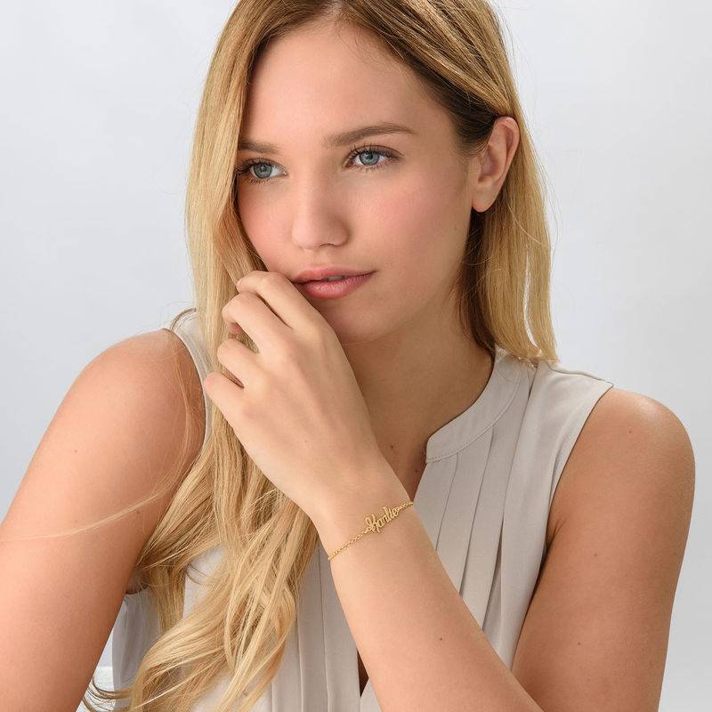 Tiny Bracelet with name in Gold Plating-2 product photo