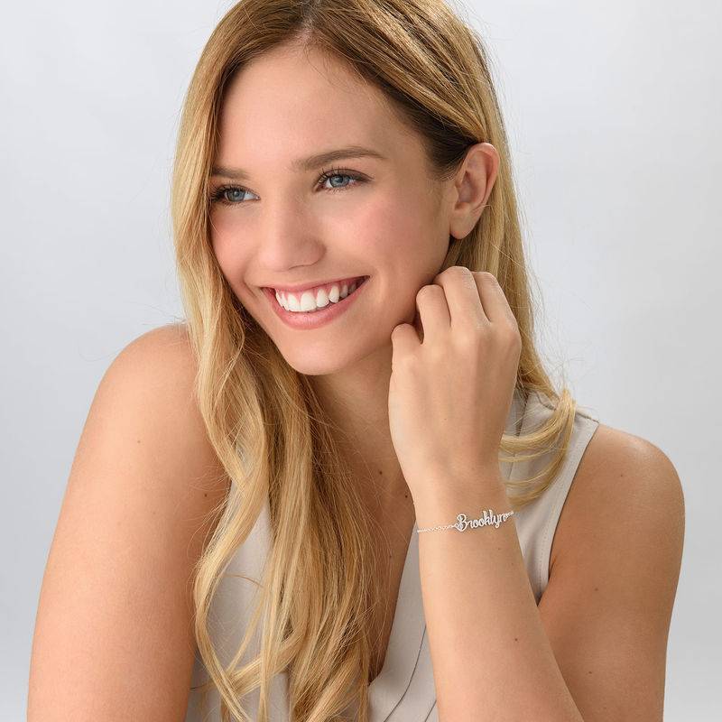 Tiny Bracelet with name in Silver-2 product photo
