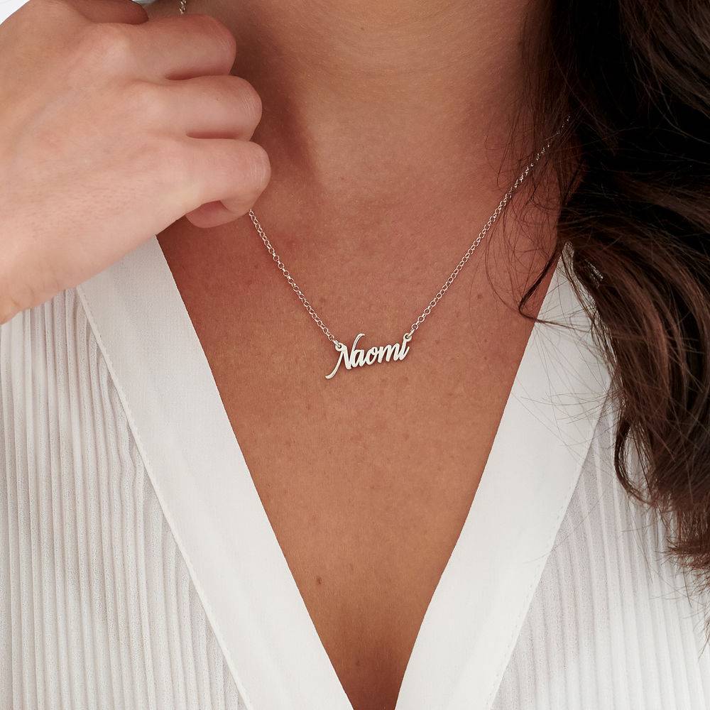 Tiny Name Necklace in Extra Strength Sterling Silver-3 product photo