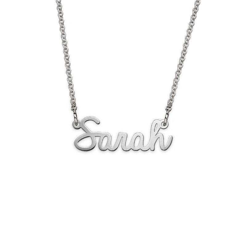 Tiny Personalized Cursive Name Necklace in Silver-1 product photo