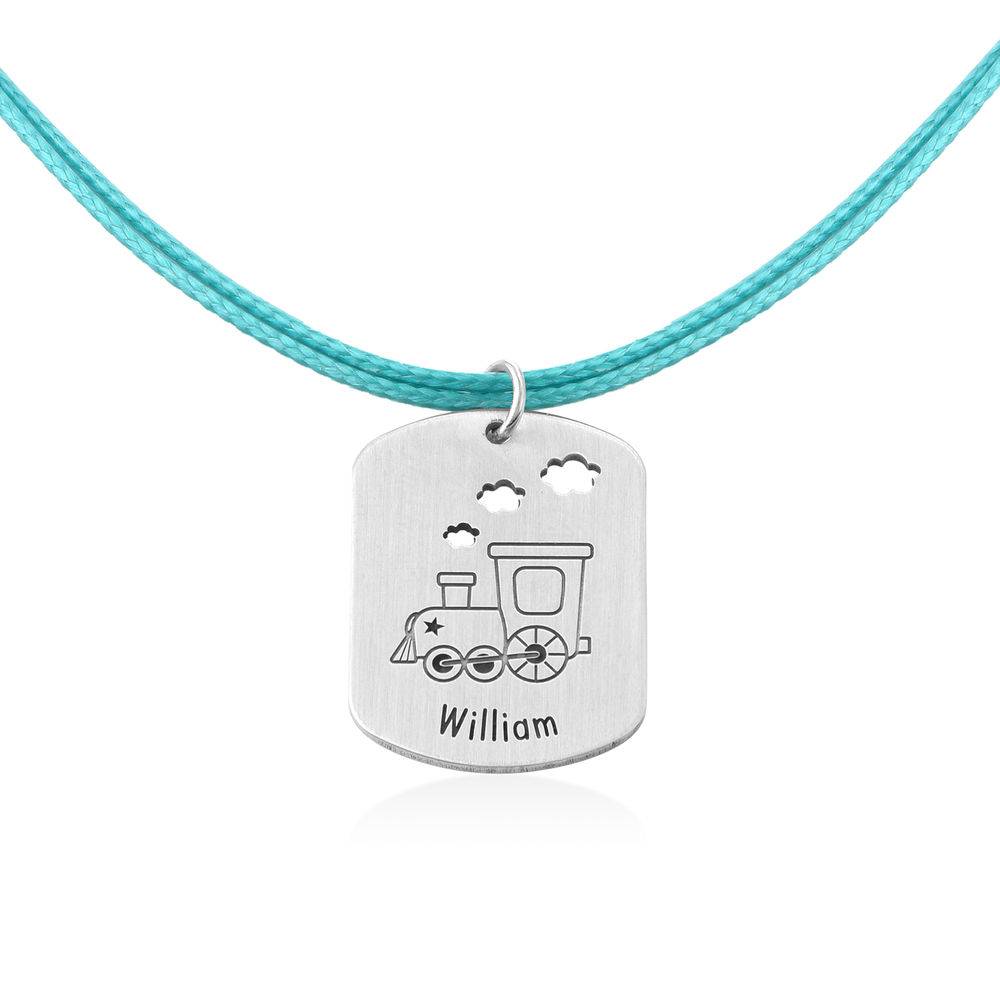 Train Personalized Dog Tag in Sterling Silver-1 product photo
