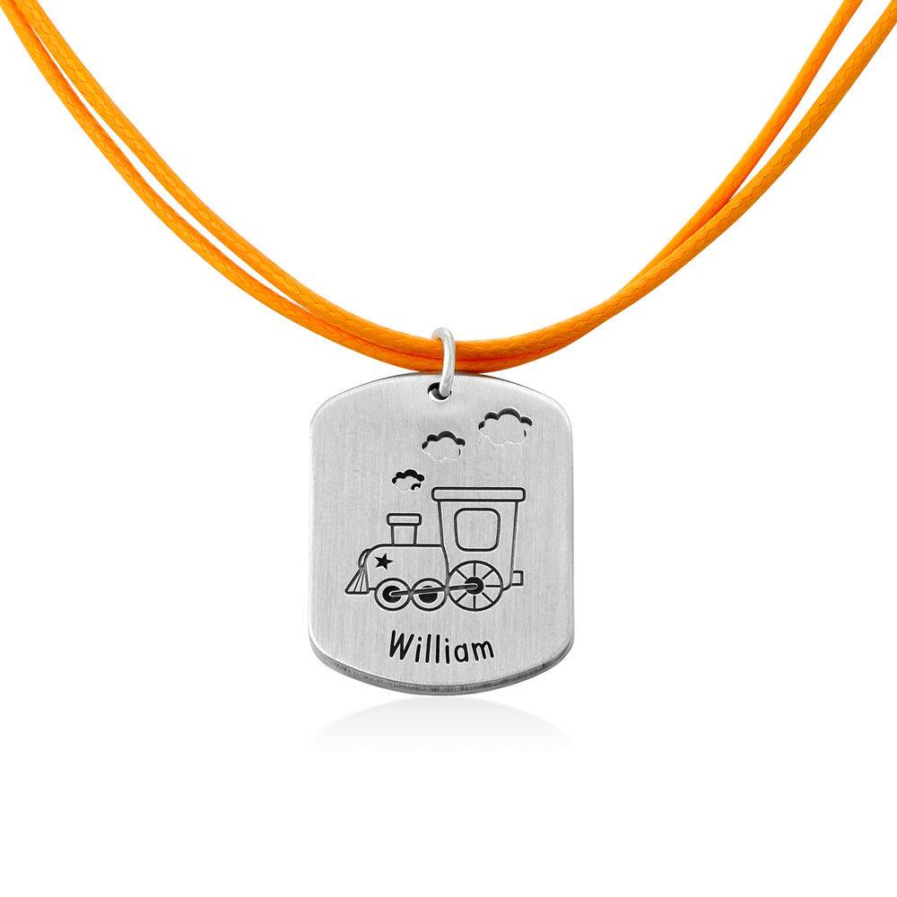 Train Personalized Dog Tag in Sterling Silver-2 product photo