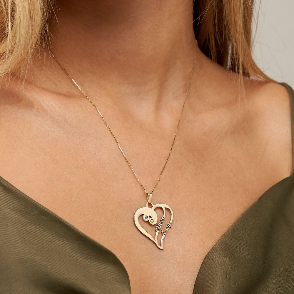 Two Hearts Forever One Necklace in 14k Gold-4 product photo
