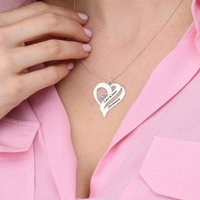 Two Hearts Forever One Necklace - 10k White Gold-5 product photo
