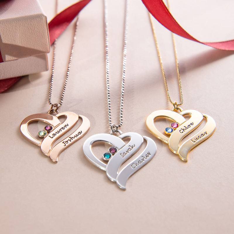 Two Hearts Forever One Necklace - 18k Gold Plated-3 product photo
