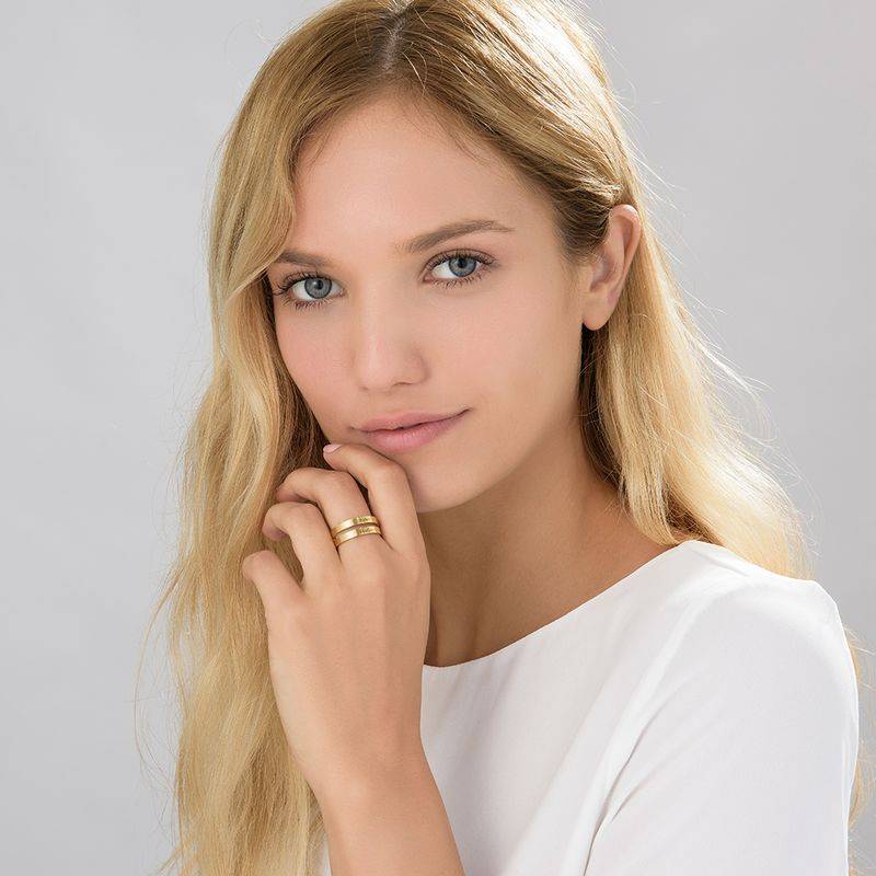 Two Name Ring in Gold Vermeil-3 Two Name Ring in Gold Vermeil-3 product photo