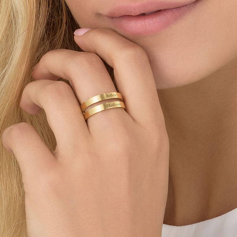 Two Name Ring in Gold Vermeil-4 Two Name Ring in Gold Vermeil-4 product photo
