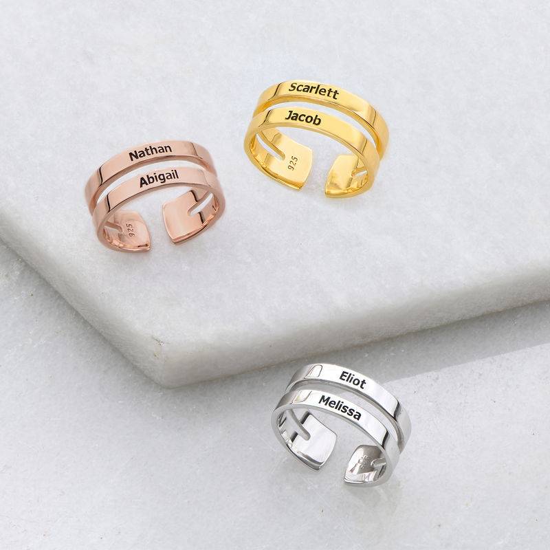 Two Name Ring with Gold Plating-4 Two Name Ring with Gold Plating-4 product photo