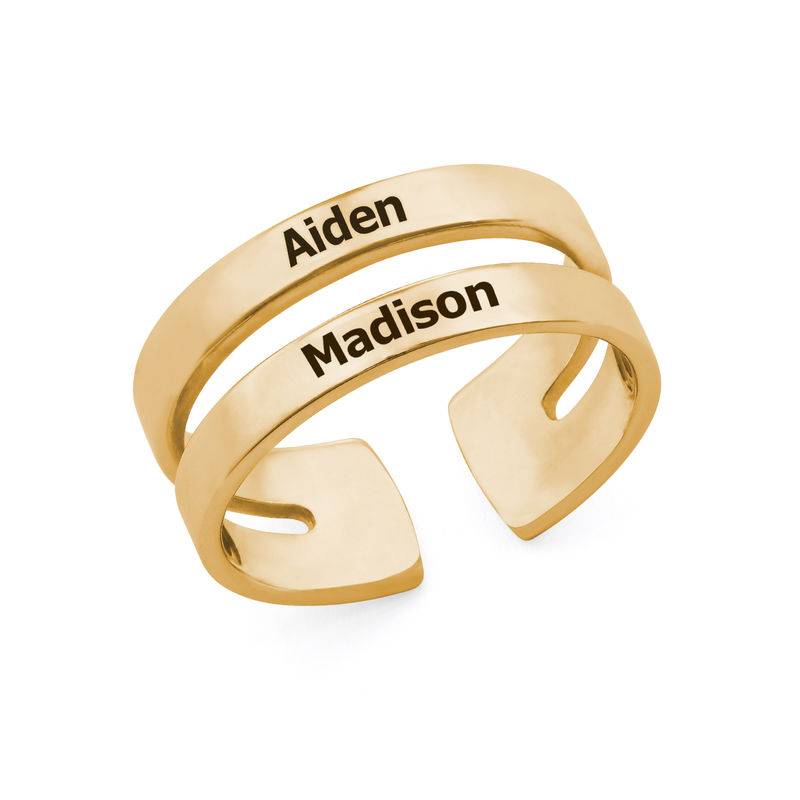 Two Name Ring with Gold Plating-1 Two Name Ring with Gold Plating-1 product photo